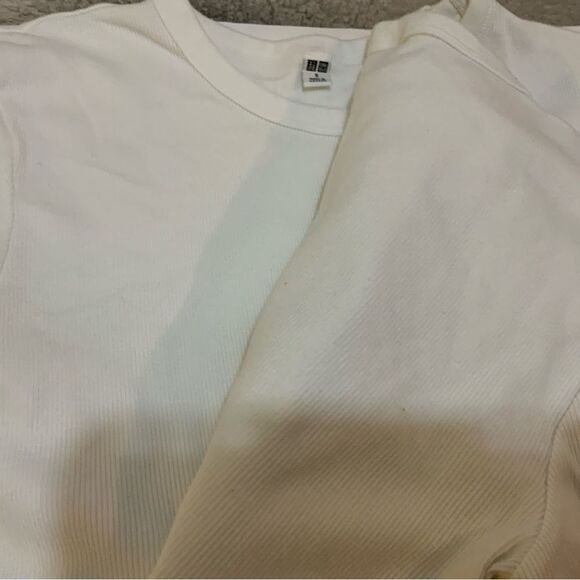 Bundle of 3 Uniqlo White Supima Cotton Crewneck size S - Picture 6 of 8